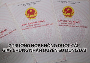 Các trường hợp không được cấp giấy chứng nhận quyền sử dụng đất?